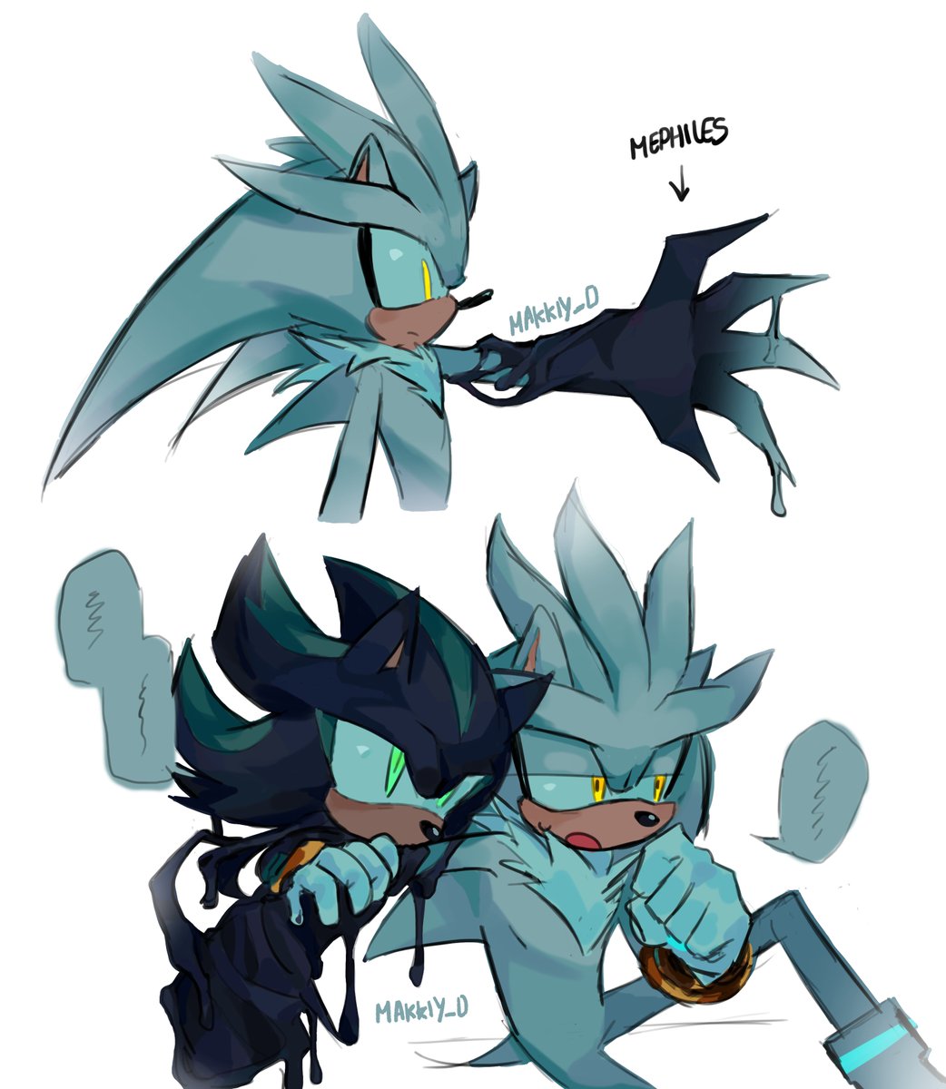 Makkiy_0's tweet image. #SilverTheHedgehog #MephilesTheDark