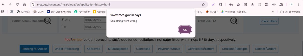 caaruntrivedi's tweet photo. only two days left for filling and MCA is giving this type of error, @MCA21India extend the due dates is portal is giving this headache or MCA is only after the late fees. https://t.co/ytjAPB6KMi