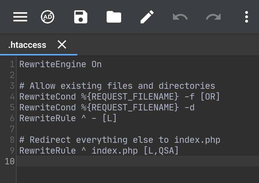 AsRealTech's tweet photo. Clean Apache rewrite setup 🔧
Serve real files/folders as usual, and route everything else through index.php for a simple front-controller pattern. Perfect for MVC apps and clean URLs. #Apache #htaccess #WebDev #asrealtech https://t.co/tSWWv5Bmmp