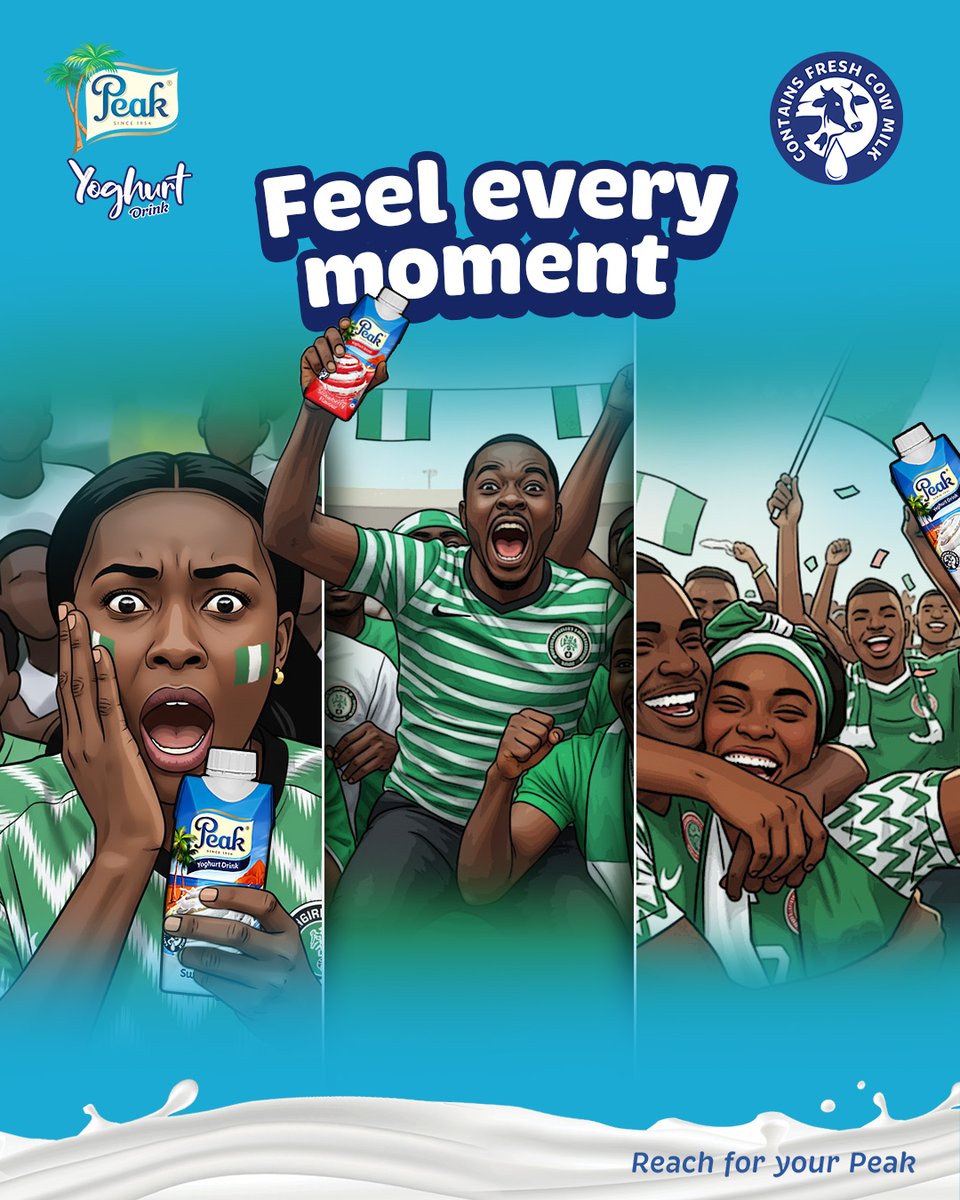 Peak Yoghurt is still here to keep your passion alive as AFCON unfolds; feel every thrilling moment like never before.​
​
#PeakYoghurt #PeakYoghurtAFCON2025
#RefreshRealpassion