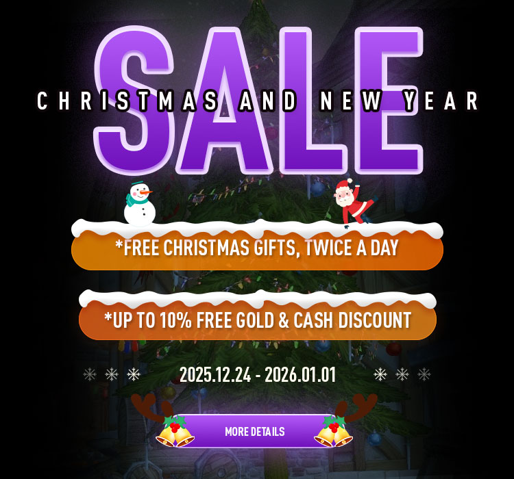 MMOSALE's tweet image. SALE
*FREE CHRISTMAS GIFTS, TWICE A DAY
*UP TO 10% FREE GOLD &amp;amp; CASH DISCOUNT
2025.12.24-2026.01.01
MORE DETAILS
#mmosale #sale #merrychristmas #game