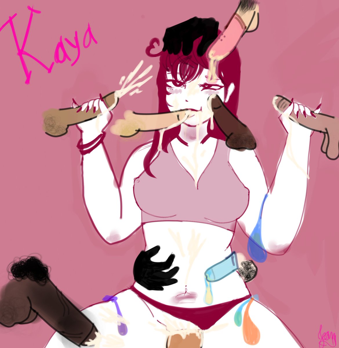 kaya_bitch's tweet photo. Hello dears~ 💗 It's been a while since the account was active, but I decided to bring back a redesign of the first post!Something a little wilder 🔥😋 I hope you like it.~~

With love,Jean✧~ https://t.co/SKQjHbJKMW