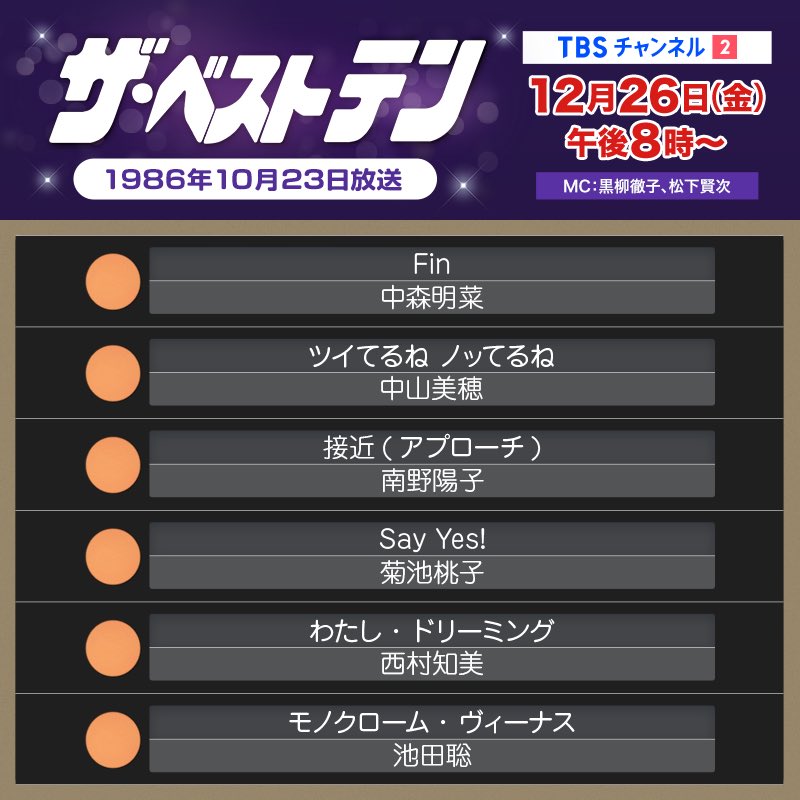 今日は撮り溜めてたレコ大とベストテンをみる！！ 明菜ちゃんに