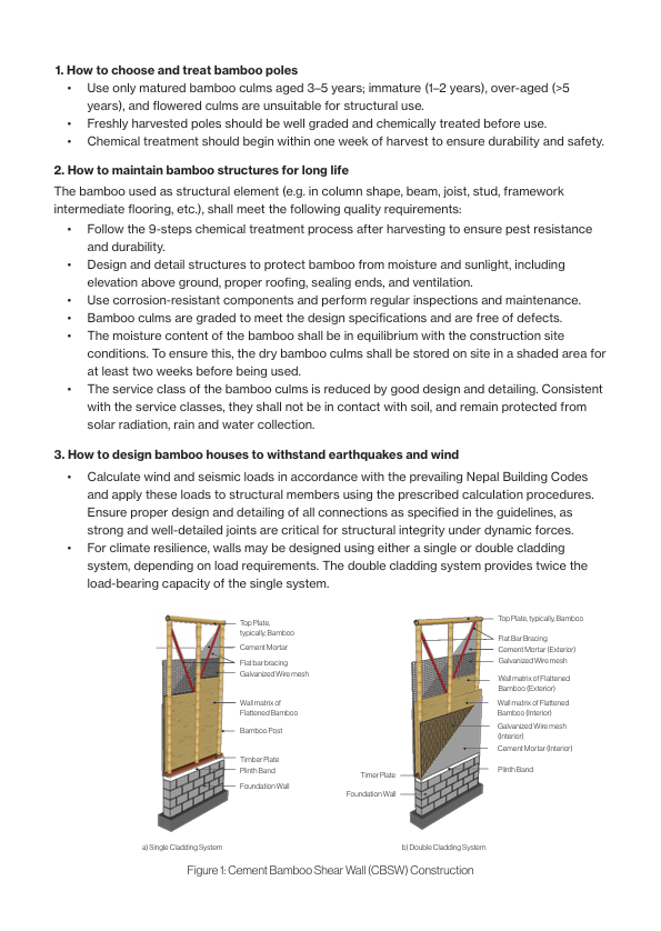 habitatnepal's tweet photo. The National Bamboo Guideline 2025 marks an important step toward advancing sustainable and climate-resilient construction in Nepal.

Explore the synopsis for key insights and refer to the full document for detailed technical guidance.

Full guideline: https://t.co/anRCSBVYy4 https://t.co/2Pv1GuUrEZ