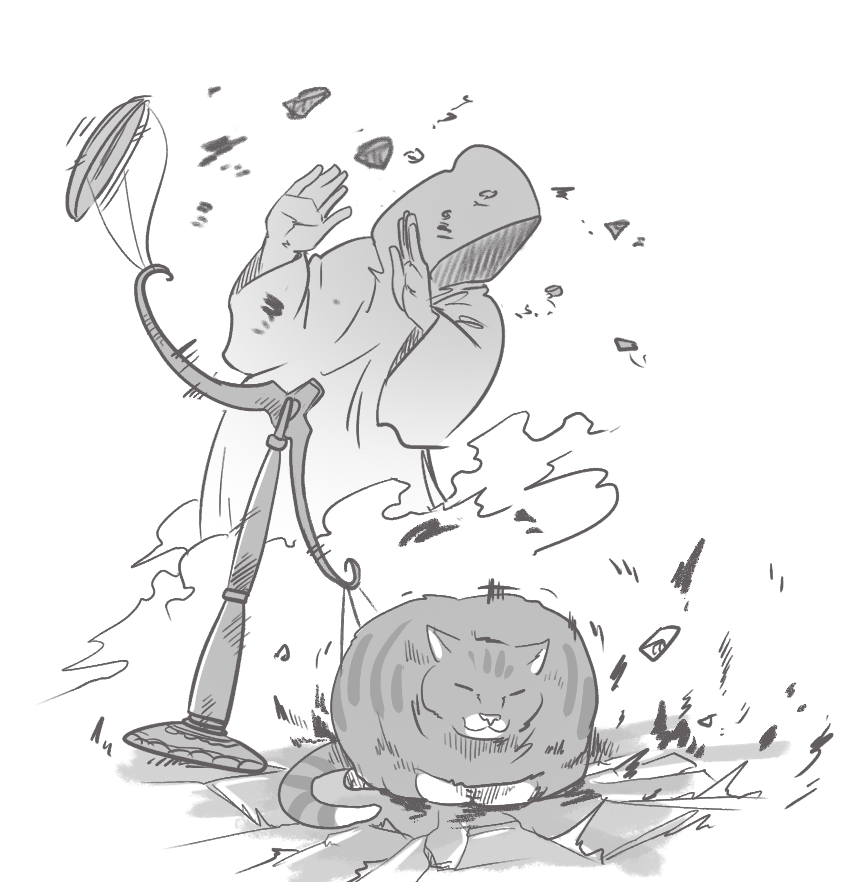 하지만 네 앞에 있는 건 12kg 넘는 돼냥이다.
죽음의 신, 자해해라.