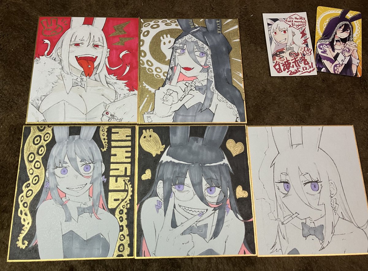 えいとまん　色紙　ハチミン　田中　コミケ えいとまん 色紙 ハチミン 田中 コミケ