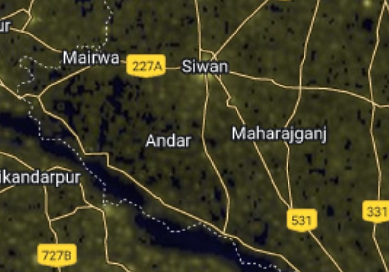 Siwan district Night light data
2012 vs 2024