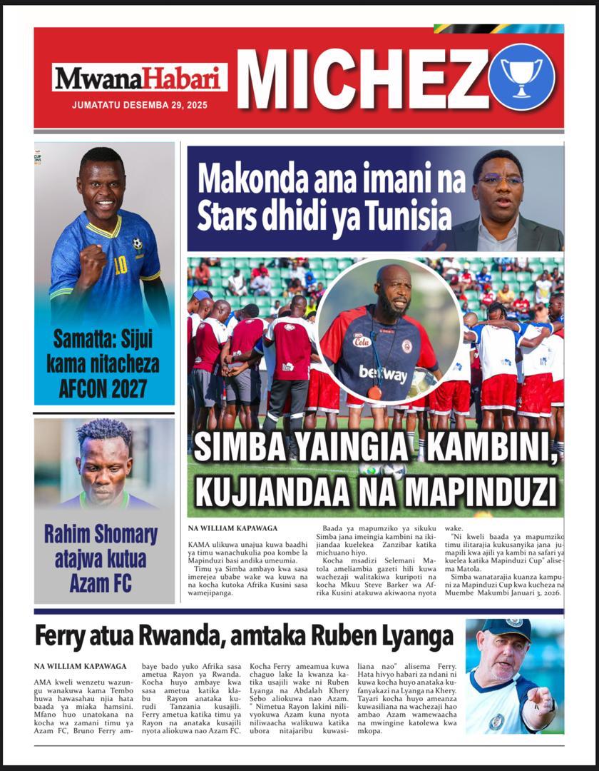 Kurasa za mbele na nyuma kwa magazeti pendwa ya Wamachinga na Mwanahabari leo Jumatatu Desemba 29, 2025