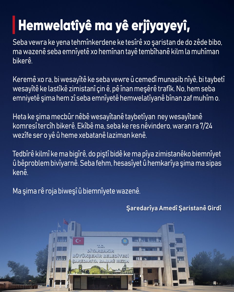 Diyarbakır Büyükşehir Belediyesi tweet media