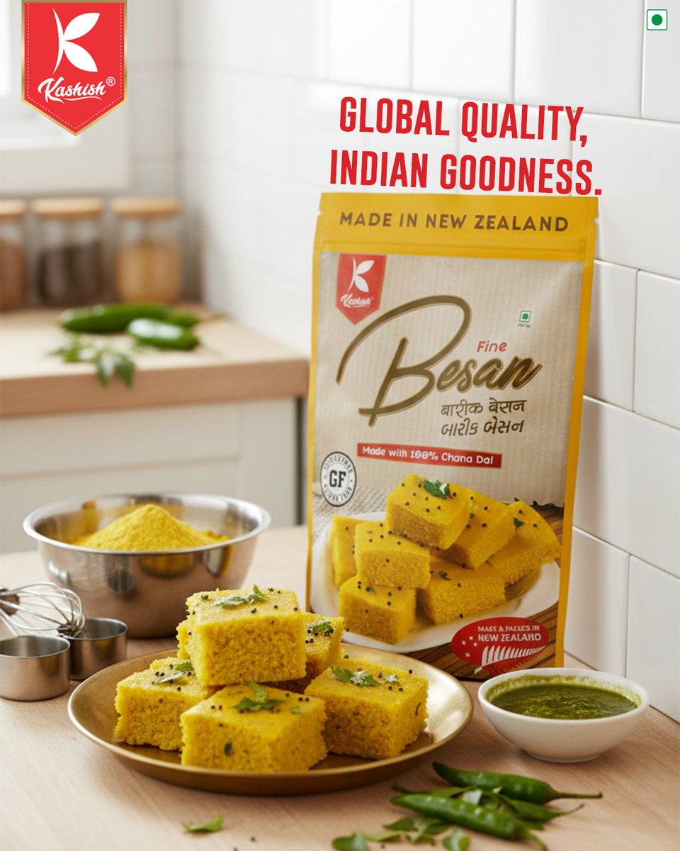 Experience the perfect blend of global standards and authentic Indian taste! 🌍✨

Our Kashish Fine Besan is made in New Zealand with 100% Chana Dal to ensure you get the finest texture for your favorite snacks.