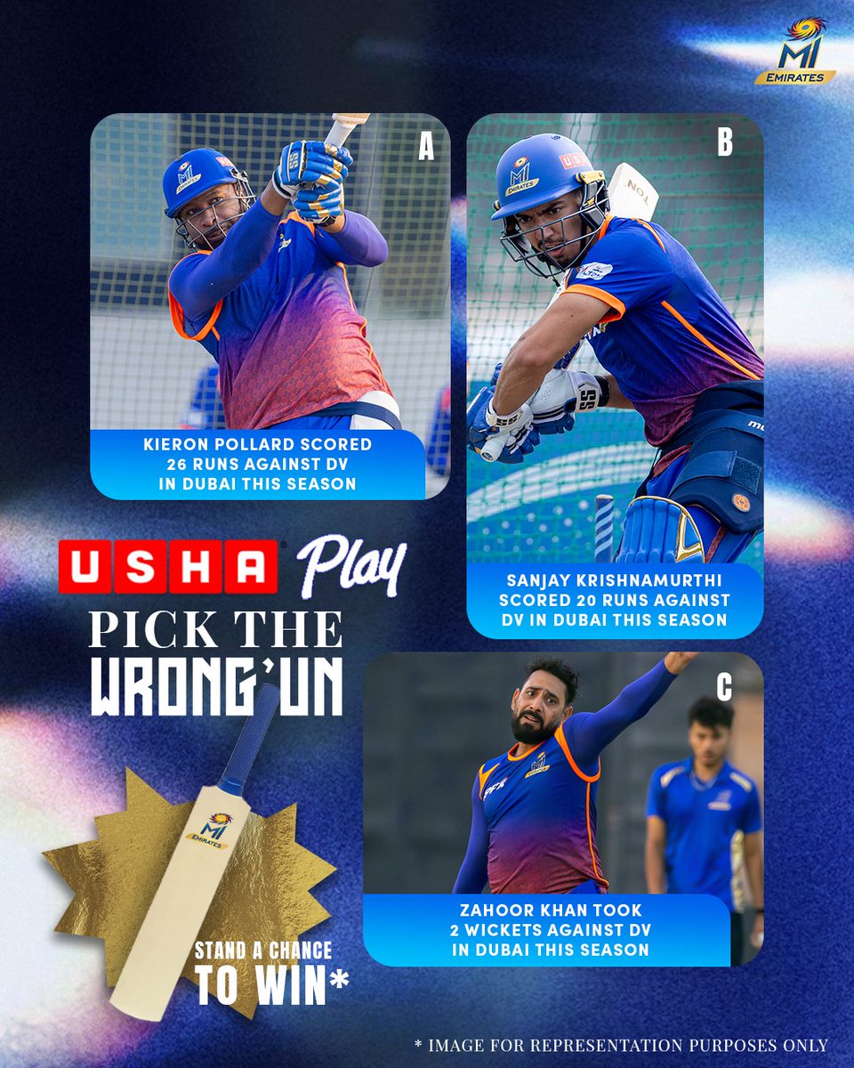 It's #UshaPlay Wrong ‘Un time! 🤩

Spot the incorrect statement, and stand a chance to win with <a href="/UshaPlay/">Usha Play</a> 💙

#OneFamily #MIEmirates