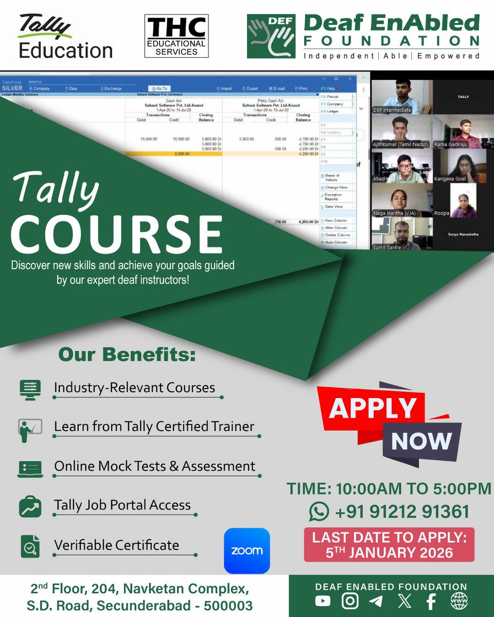 deafenabled's tweet photo. Build your career in accountancy with our latest Tally module. Join our classes now!

#success #skills #development #languages #india #developers #education #IndianSignLanguage #independent #skiils #tallycourse #tallyprime #learning https://t.co/bPr4h3ErOL