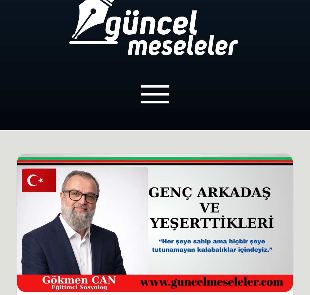 *“Her Şeye Sahip Ama Hiçbir Şeye Tutunamayan Kalabalıklar İçindeyiz”*
 
Tüm dünyada ve ülkemizde bir heyecandır almış başını gidiyor. 

guncelmeseleler.com/2025/12/28/gen…