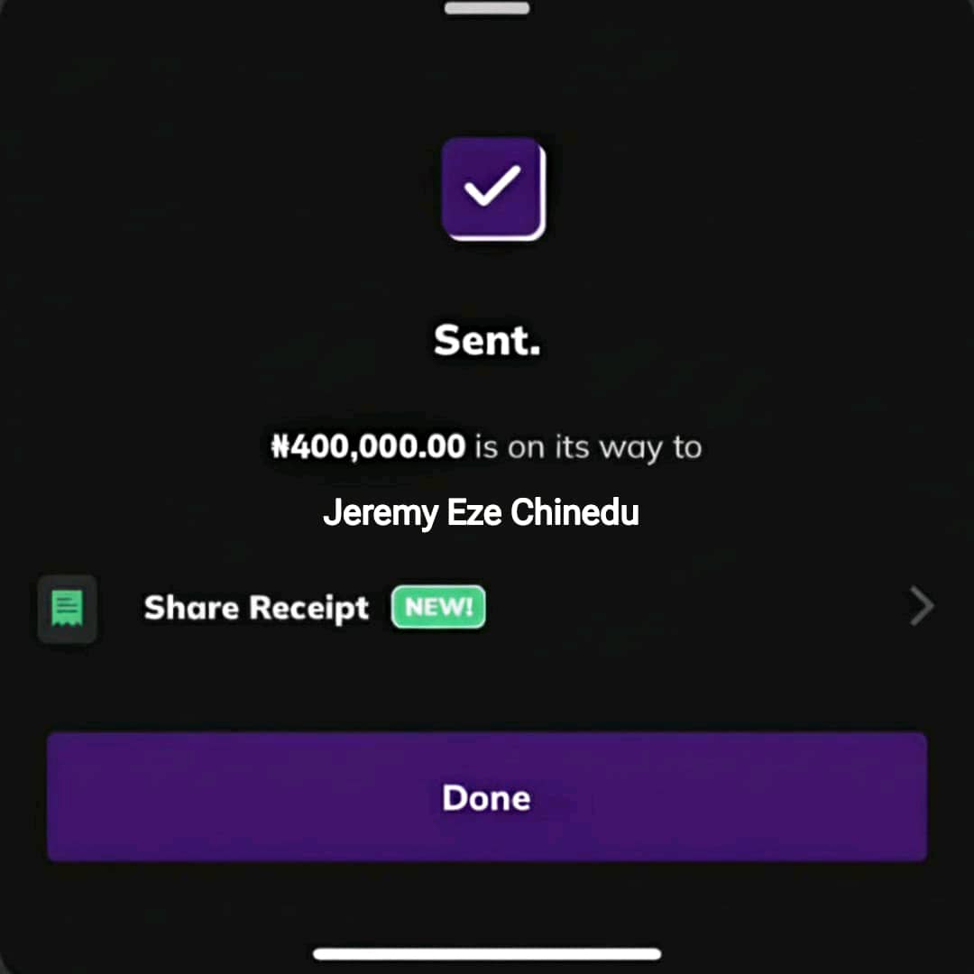 KingTunde_SZN's tweet photo. ✔️Sent you ₦400K 
Who’s next?

I have ₦10M to share!!!! Pick a number 1-20 if you have my NOTIFICATIONS ON

Must be following https://t.co/OzWJzmjbZM