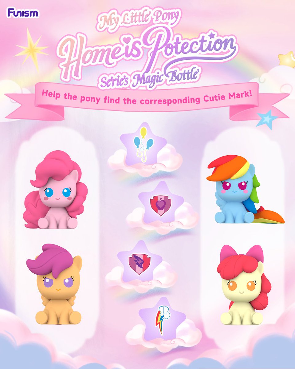 FunismNews's tweet photo. Find the correct Cutie Mark!
Can you help each pony find its own Cutie Mark?

𝐌𝐲 𝐋𝐢𝐭𝐭𝐥𝐞 𝐏𝐨𝐧𝐲 𝐇𝐨𝐦𝐞 𝐢𝐬 𝐏𝐫𝐨𝐭𝐞𝐜𝐭𝐢𝐨𝐧 𝐒𝐞𝐫𝐢𝐞𝐬 𝐌𝐚𝐠𝐢𝐜 𝐁𝐨𝐭𝐭𝐥𝐞

Type “Get it ” to let me know that you have found all the correct Cutie Marks 

#funism #funismmlp https://t.co/5iVGfuu7NO