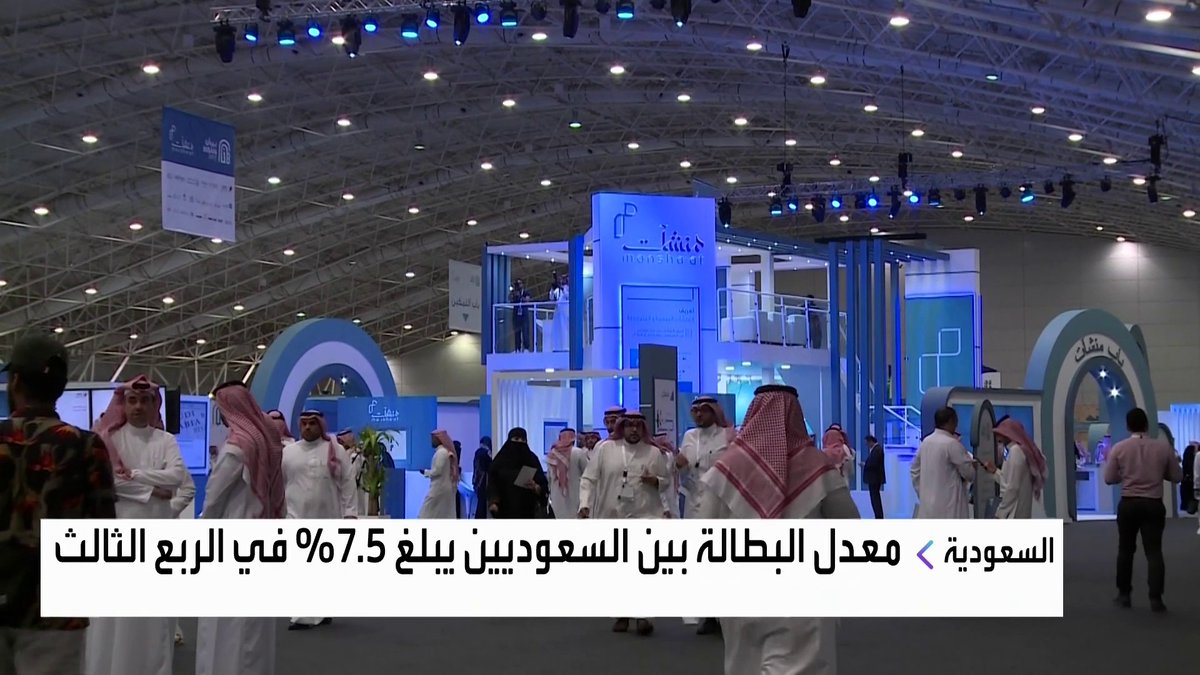 معدل البطالة بين السعوديين يبلغ 7.5% في الربع الثالث من 2025 افتتاح الأسواق _Business 