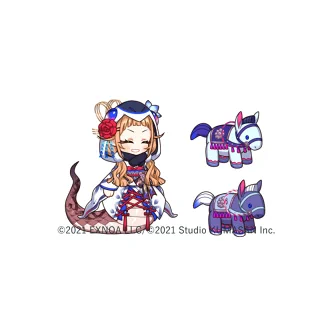 [仕事絵]【初灯の槌の子娘】ヤノSD [モンスター娘TD] 小物衣装・一部髪型表情制作、納品時のデータです(='ω')ノ 高解像度 #モンスター娘TD #デフォルメ #モンスター娘