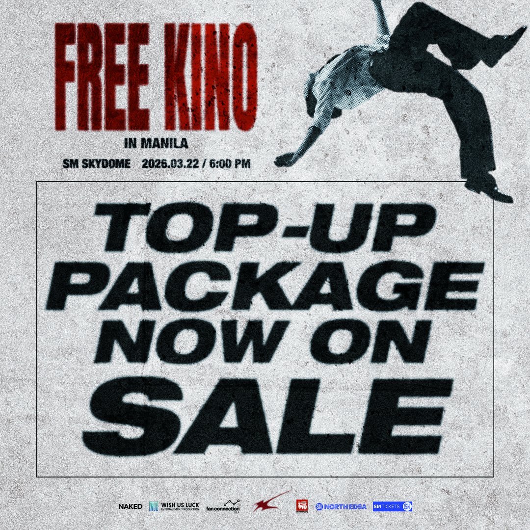 The TOP UP PACKAGES (Wish Package and Luck Package) for FREE KINO World Tour 2026 in Manila are now ON SALE!

Get yours now via wishusluck.helixpay.ph/categories/fre….

IMPORTANT NOTE:
The Top Up Packages are open for VIP and Patron ticket holders ONLY. Both packages will have limited slots and