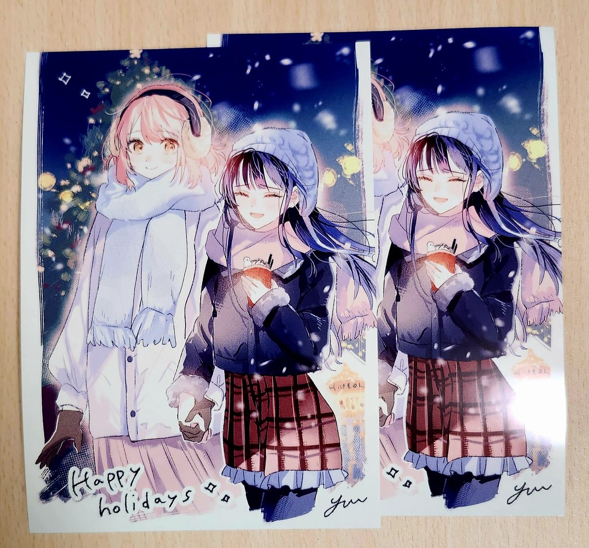 踊り場にスカートが鳴る