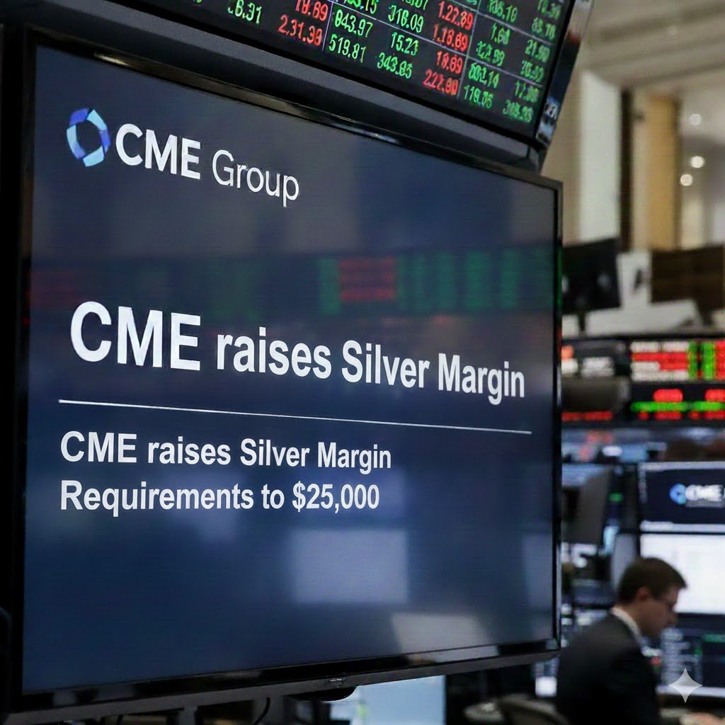 芝商所：白银太热了，得加钱才能玩。（保证金加到$25k） 交易员：所以你是想让我们冷静，还是想告诉我们前面有大新闻？🤔 #CME新规#