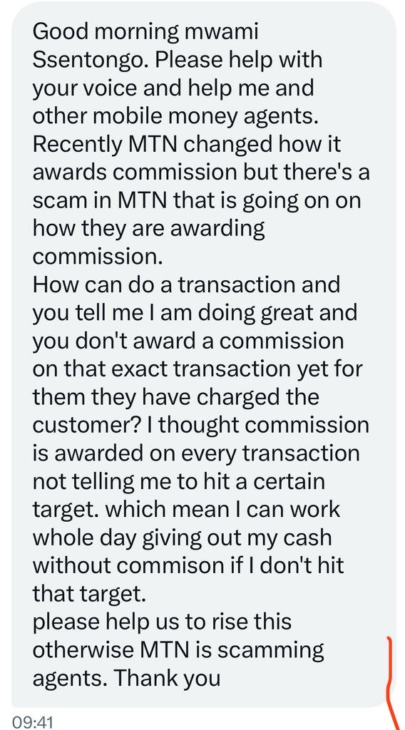 Dear <a href="/mtnug/">MTN Uganda</a> 
From mobile money agent