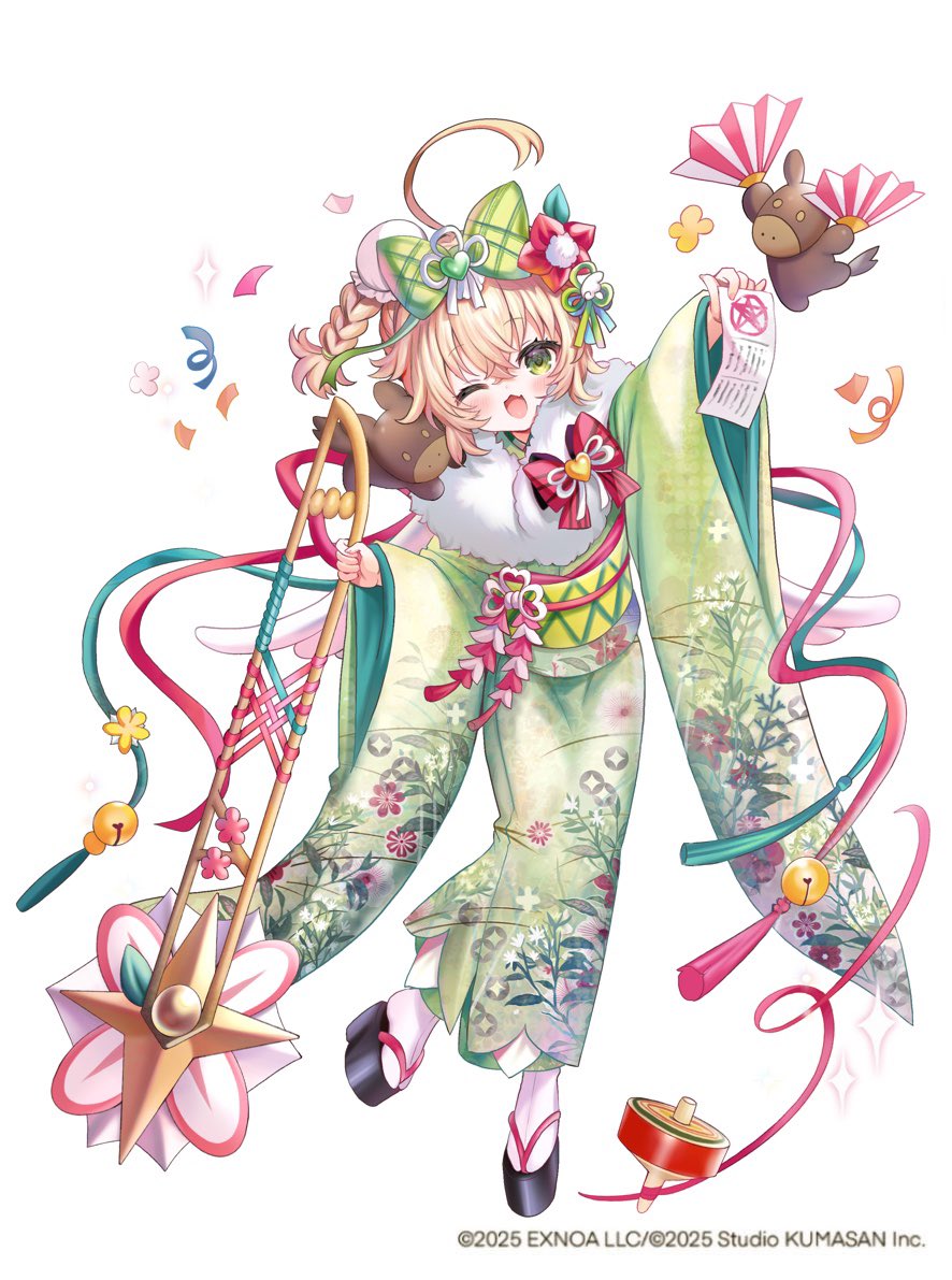 「フラワーナイトガール」にて「ハコベラ(新春)」を描かせていただきました🐴どうぞよろしくお願いします!

わっちょーい!!🌸
#花騎士 #フラワーナイトガール 