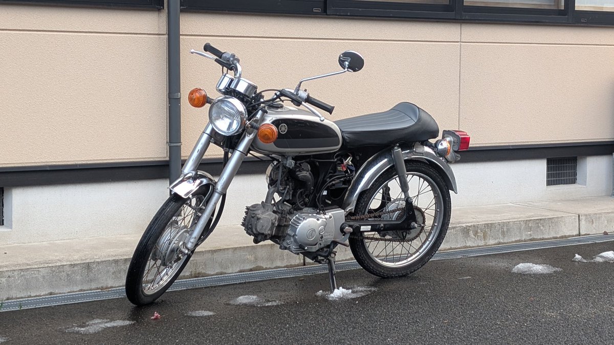 不動車、エンジンかかりました！！！！ #YB1Four #YAMAHA