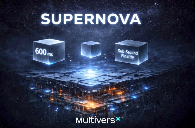 SUPERNOVA is often summarized as “600 ms blocks” or “sub-second finality”.

That’s true, but it’s not the whole story.

The interesting part is what you don’t see. 🧵
