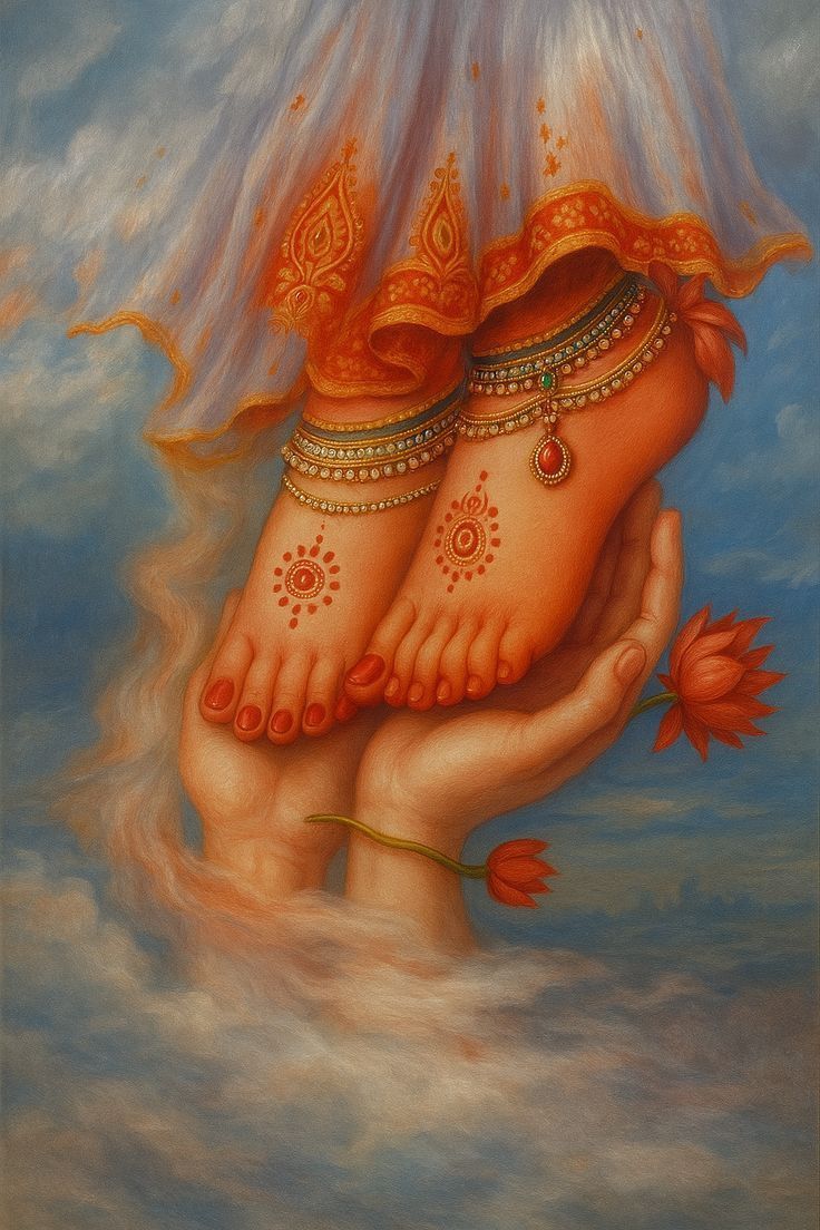 RadhaMarg's tweet image. Divine feet 🪷