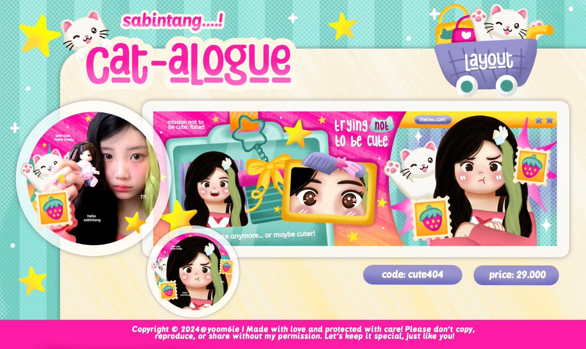 yoom6ie's tweet image. help repost please? thankyou 😋💗

hai kawan! sabintang kembali OPTIP (OPEN TITIPAN) 2 katalog layout gemasku "cute404" dan "tiny bitty" untuk detail dan tnc nya ada di bawah yaa! selamat jajank 😼🎀

#zonauang #zonajajan