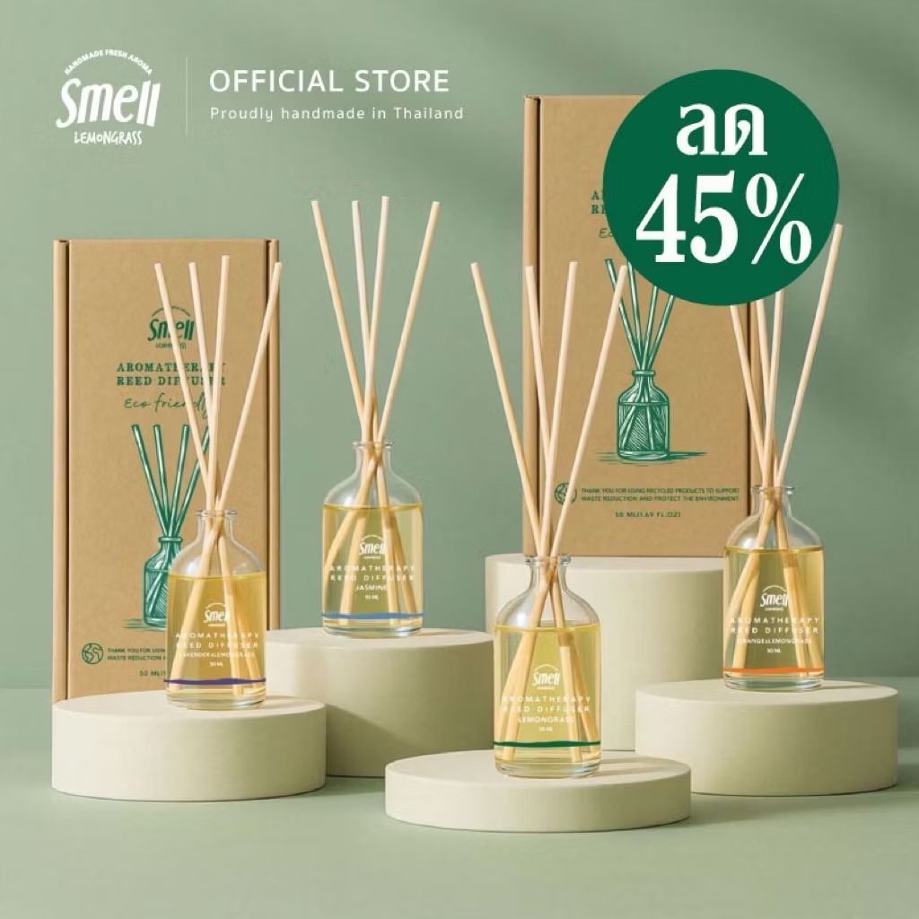ลองดู [ ราคาพิเศษ ลด 45% ] ก้านไม้หอม ปรับอากาศ Smell Lemongrass Aromatherapy Reed Diffuser (มีหลายกลิ่น) ในราคา ฿215 - ฿380 ที่ Shopee s.shopee.co.th/5q1V5kI8jB?sha…