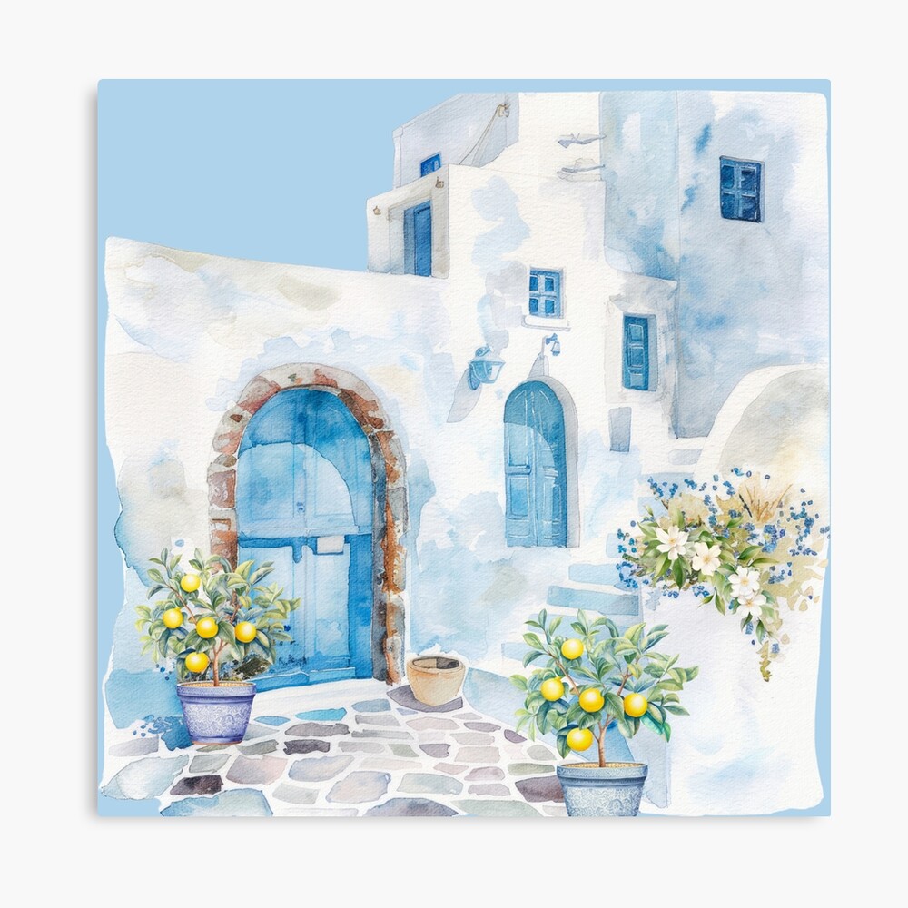 HurmerintaArt's tweet image. The sun shines brightly on the white houses, the lemon trees and the flowers in Greece. Watercolor art. Sold as: a shirt.

Beautiful wall art for any room! Save 25%.
#greece #summer #lemons #whitehouse 
redbubble.com/i/canvas-print…