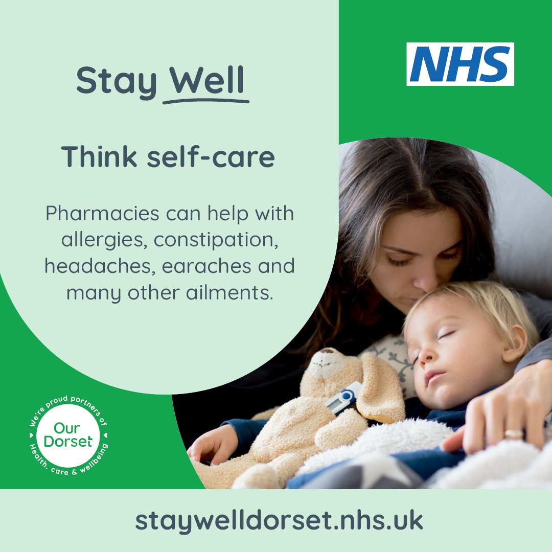 Whether you live in #Dorset or are visiting, for any minor ailments make your local pharmacy your first port of call this festive season

Expert help can be provided to manage long-term conditions or for ailments such as a bad cough, a cold or sore throat. staywelldorset.nhs.uk/options/pharma…