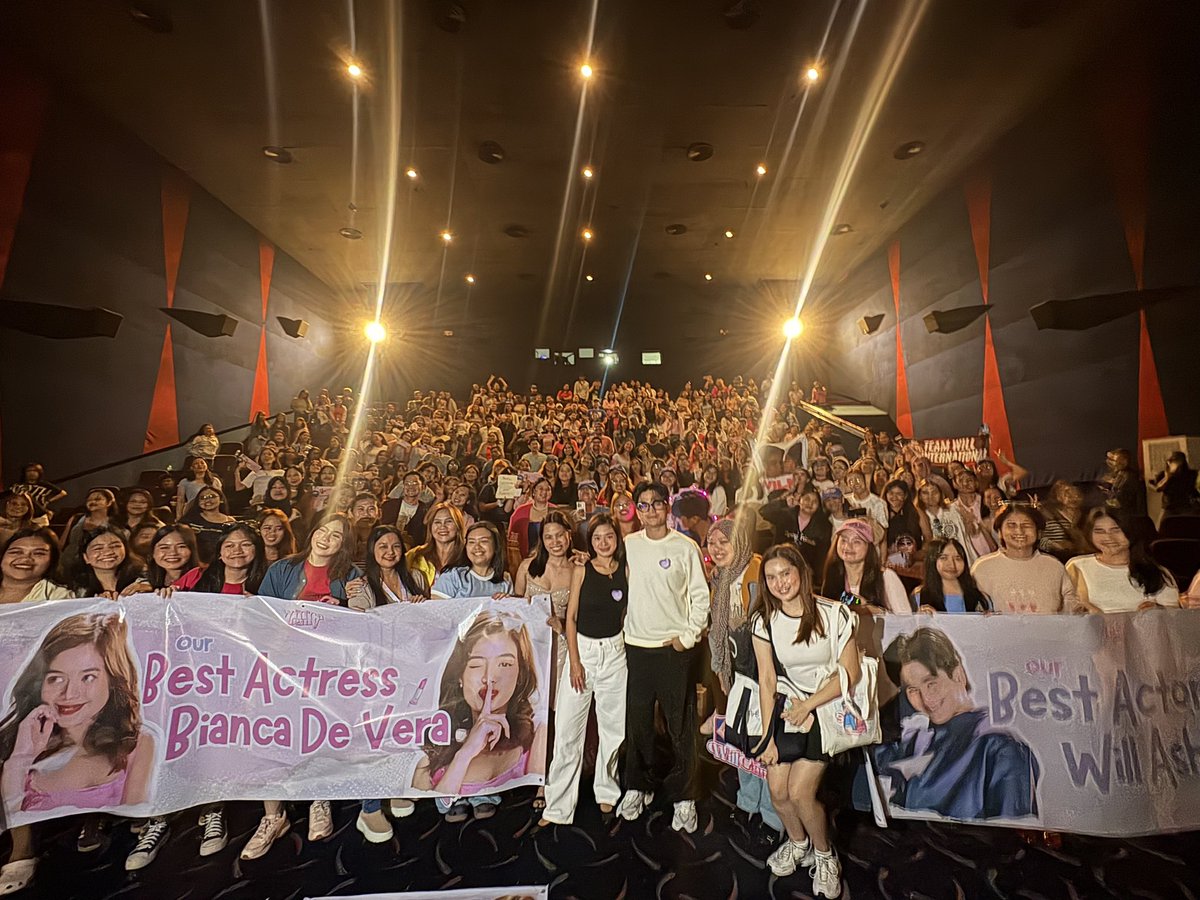 willcaofc's tweet photo. Gateway 1 Cinema, full house again. 🥹 Every seat filled, every cheer felt, every moment shared because of the unwavering love and support of WillCatchers. Thank you for showing up, for choosing to be present, and for making this stop truly unforgettable. This is what togetherness looks like. 🩵🩷

📍Gateway Cinema 1

𝗟𝗢𝗩𝗘 𝗬𝗢𝗨 𝗦𝗢 𝗕𝗔𝗗 - 𝗻𝗼𝘄 𝘀𝗵𝗼𝘄𝗶𝗻𝗴 𝗶𝗻 𝗰𝗶𝗻𝗲𝗺𝗮𝘀 𝗻𝗮𝘁𝗶𝗼𝗻𝘄𝗶𝗱𝗲. 

📷: @starcinema
#WillCa | #SaVic | #LoveYouSoBad 
#WillAshley | #BiancaDeVera | #LYSB
@willashley05 @biancadeveraa @queenbeemae