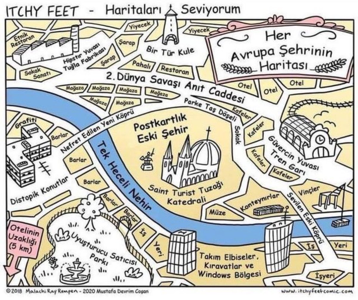 Herhangi bir Avrupa şehri haritası. Valla aynı böyle.😅