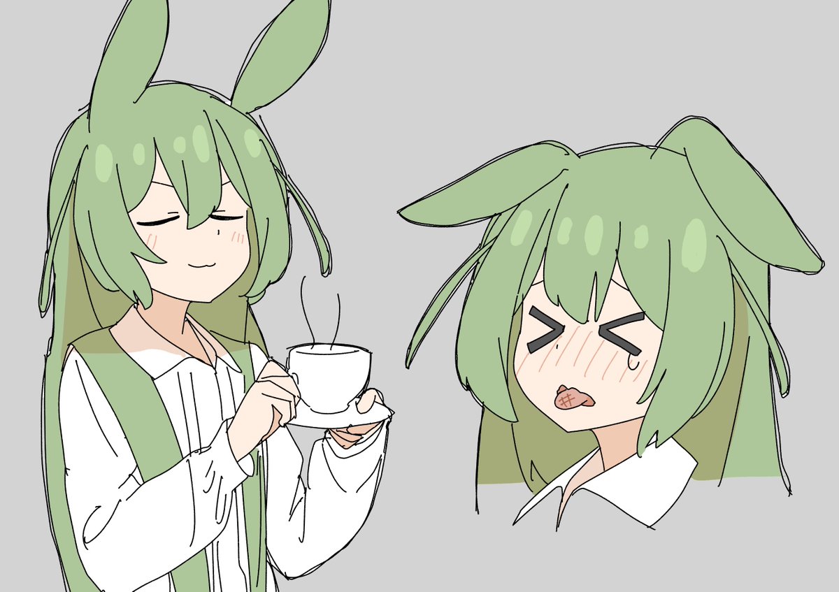 ティータイムお嬢様ずんだもん(紅茶が熱すぎて舌を火傷)
#odaibako_Tuitou odaibako.net/odais/1f30bd4d…