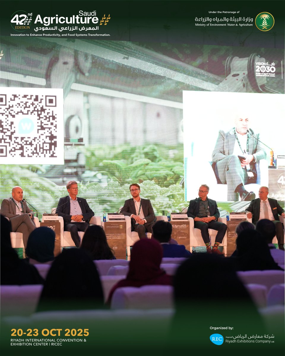 SaudiAgri's tweet photo. How the future is looking like for the food security in Saudi Arabia? 
Our panel discussion in the future of agriculture international conference about partnering for food security highlighted the Dutch best practices in the field in align with Saudi vision 2030 

Join Saudi Agriculture 2026 - Book your space now 

كيف يبدو مستقبل الأمن الغذائي في المملكة العربية السعودية 

سلطت حلقة النقاش التي عقدناها في المؤتمر الدولي لمستقبل الزراعة، والتي تناولت موضوع الشراكة من أجل الأمن الغذائي، الضوء على أفضل الممارسات الهولندية في هذا المجال، بما يتماشى مع رؤية السعودية 2030

انضم إلى المعرض الزراعي السعودي 2026 - احجز مساحتك الآن

https://t.co/5m4BFkHnz3