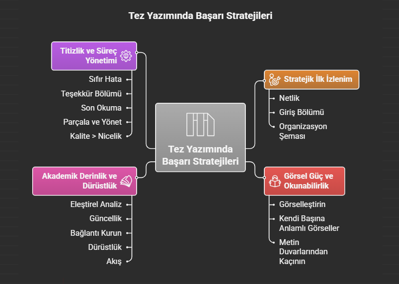 vbozkurt55's tweet photo. Tez Yazımında Başarı Stratejileri

İlk izlenim her şeydir. 

Giriş bölümünüzü ilgi çekici yapın. 

Araştırma sorunuzu ilk 3 cümlede söyleyin. 

Literatürdeki o boşluğu jüriye çarpıcı şekilde gösterin. 

Tezden çıkan yayınlarınız var mı? 

Hemen başta belirtin.

Metinle boğmayın. 

Uzun uzun paragraflar yerine güçlü görseller kullanın. 

Tablo ve şekiller kendi başına anlaşılsın. 

Okuyucu metne bakmadan ne olduğunu anlayabilmeli.

Başlık? Tek kelime bile önemli.

Derinlik şart. 

Literatürü sadece özetleyip geçmeyin. 

Eleştirin, sorgulayın, ilişkilendirin. 

Bulgularınızı araştırma sorularınızla bire bir eşleştirin. 

Sınırlılıklardan bahsetmekten korkmayın. 

Bu akademik olgunluğun göstergesi.

Şeytan detayda. 

Sıfır yazım hatası. Sıfır format sorunu. 

Teslimden önce iki kez baştan sona okuyun.

Teşekkür bölümünü özenle yazın, çoğu kişi ilk onu okur!

Bir gerçek! 200 sayfa tez, 150 sayfa kaliteli tezden iyi değildir. 

Uzunluk değil, etki önemli.

Teziniz bir hikaye anlatmalı. 

Başından sonuna doğal bir akış olmalı. 

Her bölüm bir öncekini tamamlamalı.

Kay: Dunleavy, . Authoring a PhD; Evans,v.d.. How to Write a Better Thesis; Swales, vd. Academic Writing for Graduate Students. Tez Yazımında Başarı Stratejileri

İlk izlenim her şeydir.

Giriş bölümünüzü ilgi çekici yapın.

Araştırma sorunuzu ilk 3 cümlede söyleyin.

Literatürdeki o boşluğu jüriye çarpıcı şekilde gösterin.

Tezden çıkan yayınlarınız var mı?

Hemen başta belirtin.

Metinle boğmayın.

Uzun uzun paragraflar yerine güçlü görseller kullanın.

Tablo ve şekiller kendi başına anlaşılsın.

Okuyucu metne bakmadan ne olduğunu anlayabilmeli.

Başlık? Tek kelime bile önemli.

Derinlik şart.

Literatürü sadece özetleyip geçmeyin.

Eleştirin, sorgulayın, ilişkilendirin.

Bulgularınızı araştırma sorularınızla bire bir eşleştirin.

Sınırlılıklardan bahsetmekten korkmayın.

Bu akademik olgunluğun göstergesi.

Şeytan detayda.

Sıfır yazım hatası. Sıfır format sorunu.

Teslimden önce iki kez baştan sona okuyun.

Teşekkür bölümünü özenle yazın, çoğu kişi ilk onu okur!

Bir gerçek! 200 sayfa tez, 150 sayfa kaliteli tezden iyi değildir.

Uzunluk değil, etki önemli.

Teziniz bir hikaye anlatmalı.

Başından sonuna doğal bir akış olmalı.

Her bölüm bir öncekini tamamlamalı.