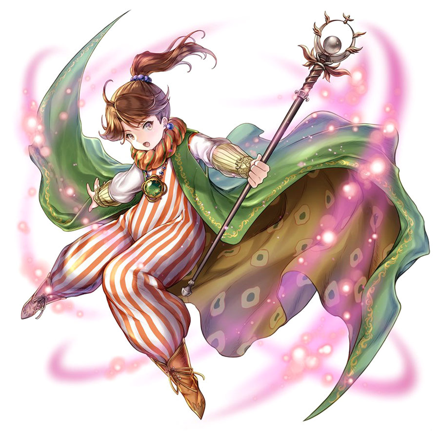 Character designs for Rydia, Kuja, Exdeath, and Porom from Final Fantasy Dimensions II. 

More art from the game: creativeuncut.com/art_final-fant…