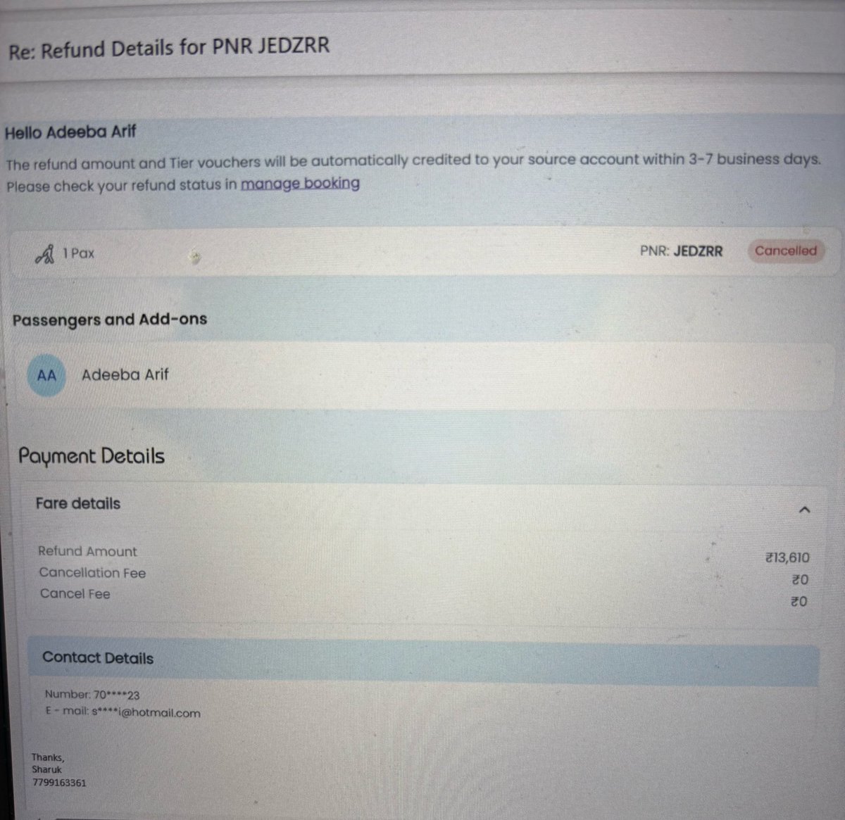 sharuk1990's tweet photo. @IndiGo6E when i contact the booking site they say they have not received any amount from you. https://t.co/QvztuVMUX1