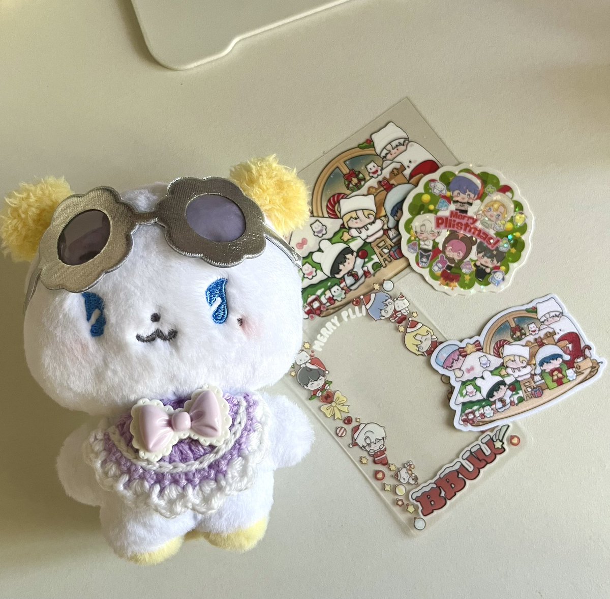 h1024js's tweet image. ได้ของแล้วค้าบ ถักมาน่ารักมากก🥹 มีของอื่นให้เพิ่มอีก ก้อนอ้วนทั้งหลาย🫶🏻💜 ขอบคุณมากๆนะคะ✨

#give_a_may