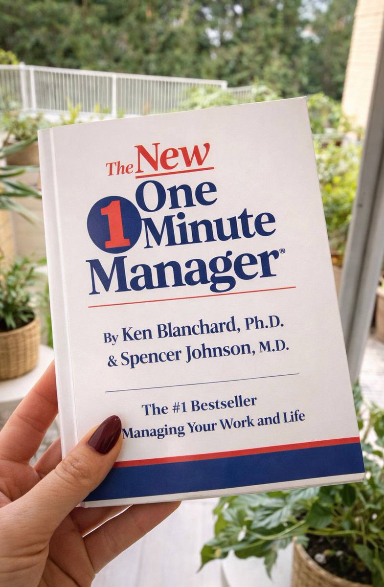 Srushtee29's tweet photo. Finished a beautiful read "The New One Minute Manager" by Ken Blanchard &amp; Spencer Johnson.

Takeaway:
We’re not just our behaviour, we’re the person managing it.
In leadership, behaviour ≠ worth.
What truly matters is self-awareness and the courage to regulate our own actions. https://t.co/m5QSH5FLhw