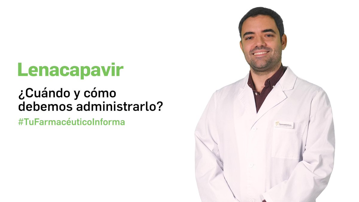💊 Lenacapavir ¿Cuándo y cómo debemos administrarlo?

Es un fármaco antirretroviral que inhibe la replicación del virus de la inmunodeficiencia humana de tipo 1 o VIH-1.

🔗ow.ly/rIeW30sSeI2

📢 Iniciativa de Farmacéuticos y Medicina TV

#TuFarmacéuticoInforma