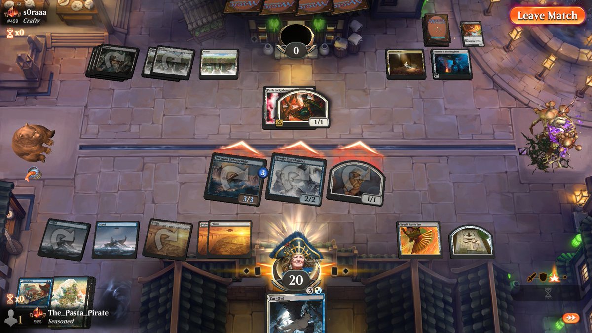 ThePastaPirate's tweet image. 🪽🏆Azorius Skies🏆🪽

1) 1x Ty Lee: deck's only rare

2) 2x Fan waterbent Katara's cantrip

3) Snowballer: decent filler 3-drop

4) 4x Airbending Lesson: solid defense/offense, gave redundancy for Submarine/Ty Lee

Draft: 17lands.com/draft/5e34fe06…

Games: 17lands.com/details/5e34fe…