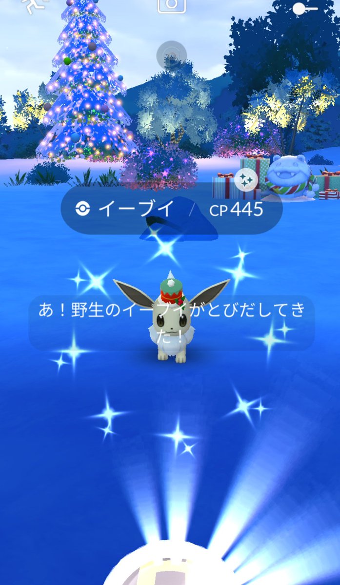 pasocongo's tweet image. イーブイちゃんキラりました✨✨
年末はやることたくさんで気づいたら１日終わってる
　(´∀｀；)　💨ヤレヤレ
....ゆっくりポケGOやりたい　＃ポケモンGO 　＃お寝坊したい