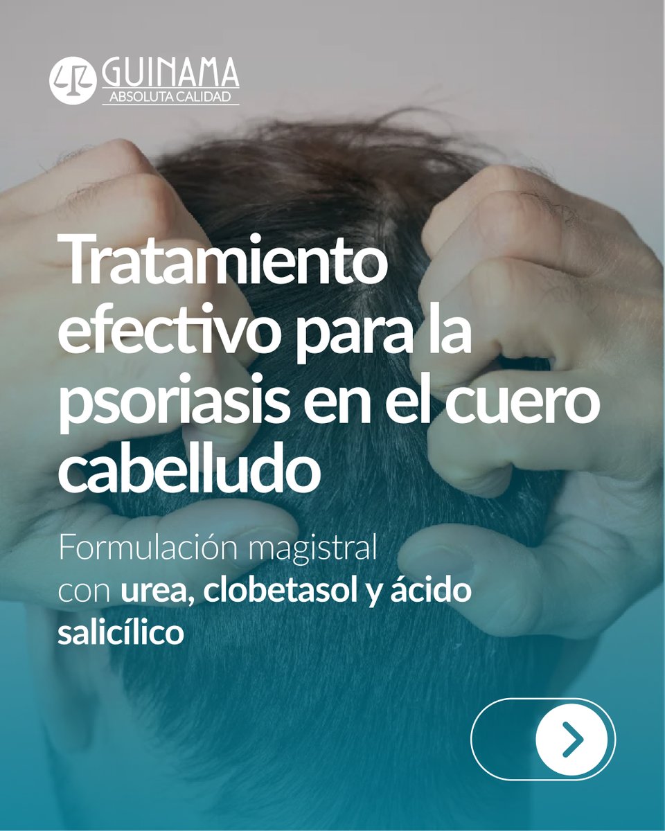 GUINAMA's tweet photo. 🎯 Psoriasis en el cuero cabelludo: ¿Cómo mejora la formulación magistral?
📥 Aprende a preparar esta fórmula adaptada en nuestro blog. https://t.co/xLQuoxJ6c0

#ExpertosenFormulacion https://t.co/ETSWytIXhp