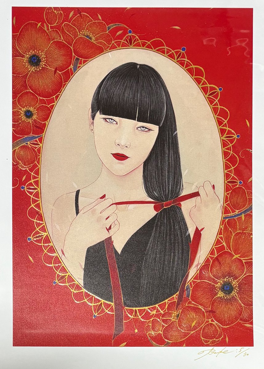 丁子紅子さんの作品「澄明。」のシルクスクリーンデジタル版画が着荷