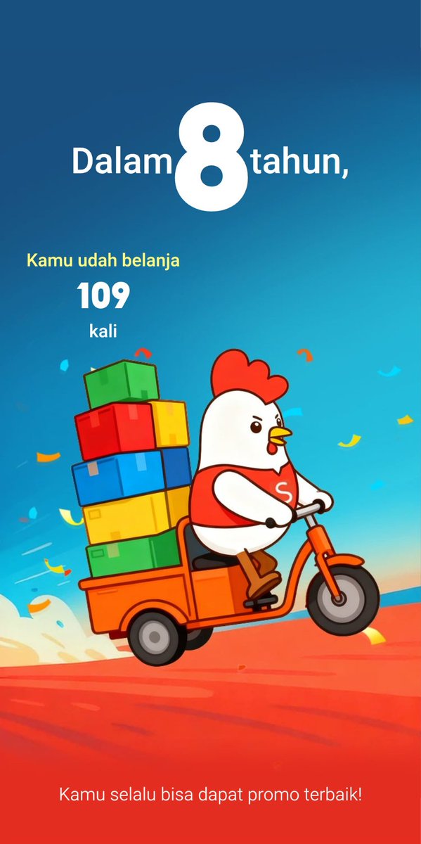 Penasaran kategori yang paling banyak kamu beli selama ini? Yuk, lihat momen Shopee-mu di sini! #10TahunBersamaShopee shp.ee/rh75wsvachv