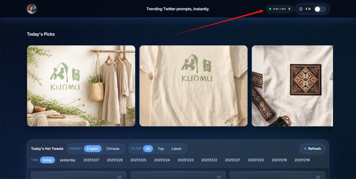 xDylanLong's tweet photo. Just launched a feature: Online People.
How do you guys think about it on a tweet collection website? https://t.co/R6X81qqWu7