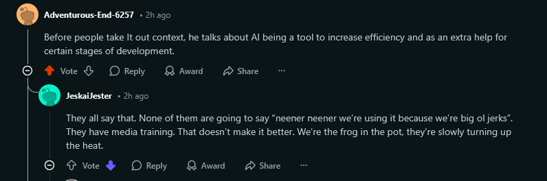 real comment btw. how much more delusional can you get than imagining everyone you dont agree with as a cartoon villain?